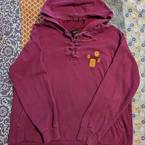Purple Hoodie with Gold Accents